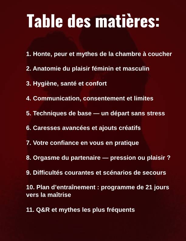 sexe oral de l'incertitude à la maîtrise