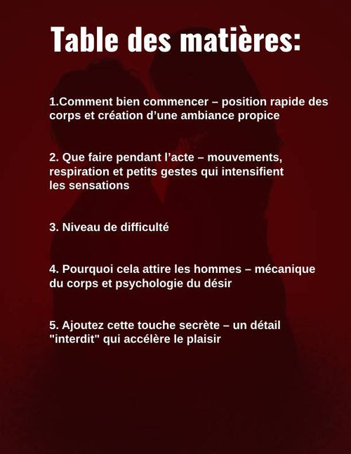 Positions sexuelles secrètes